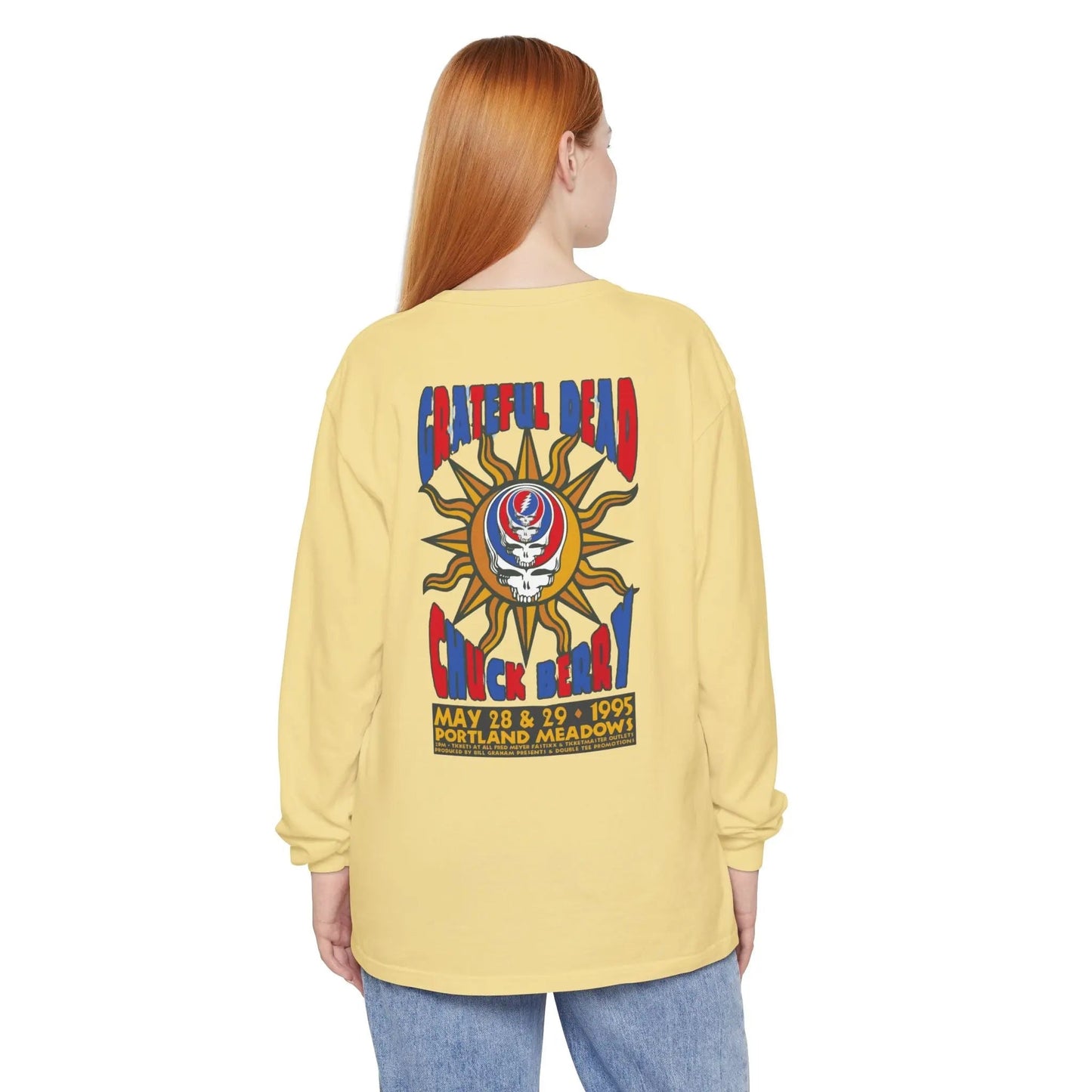 Chuck Berry Grateful Dead Concert Garment-Dyed Long Sleeve T-Shirt