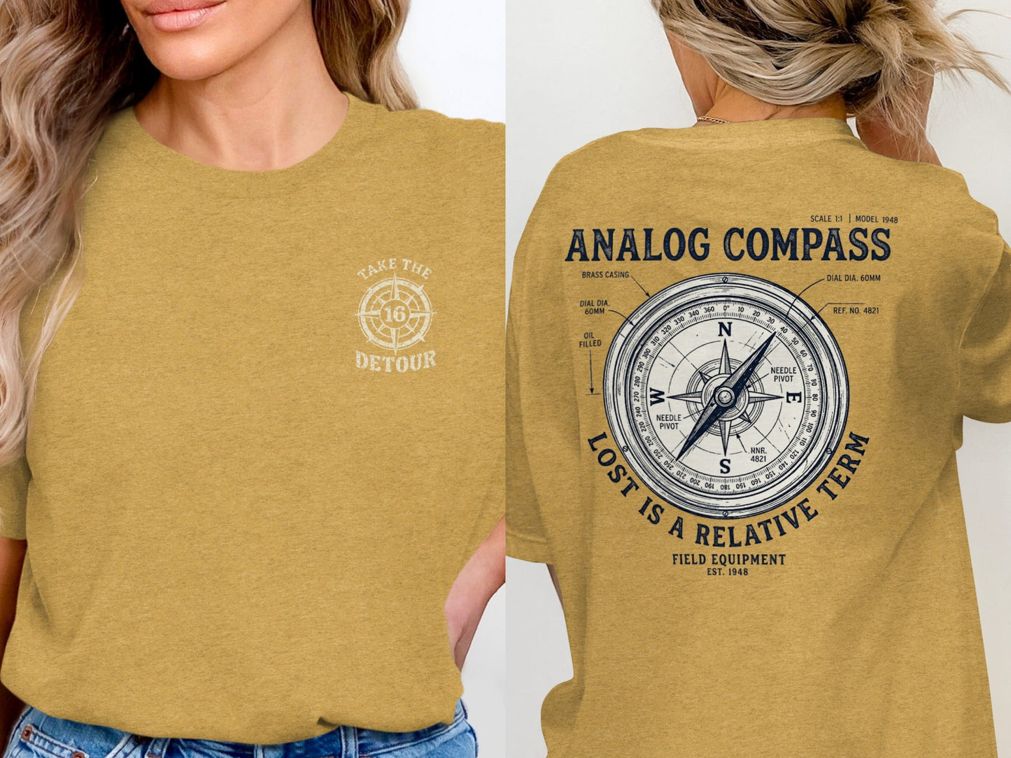 Analog Compass 'Lost Is A Relative Term' T-Shirt