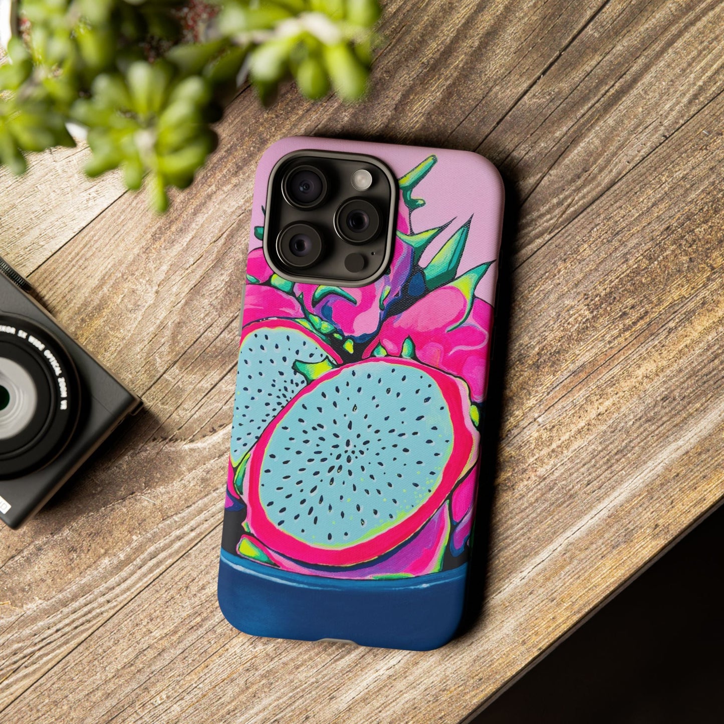 Neon Pink Dragon Fruit Tough Phone Case