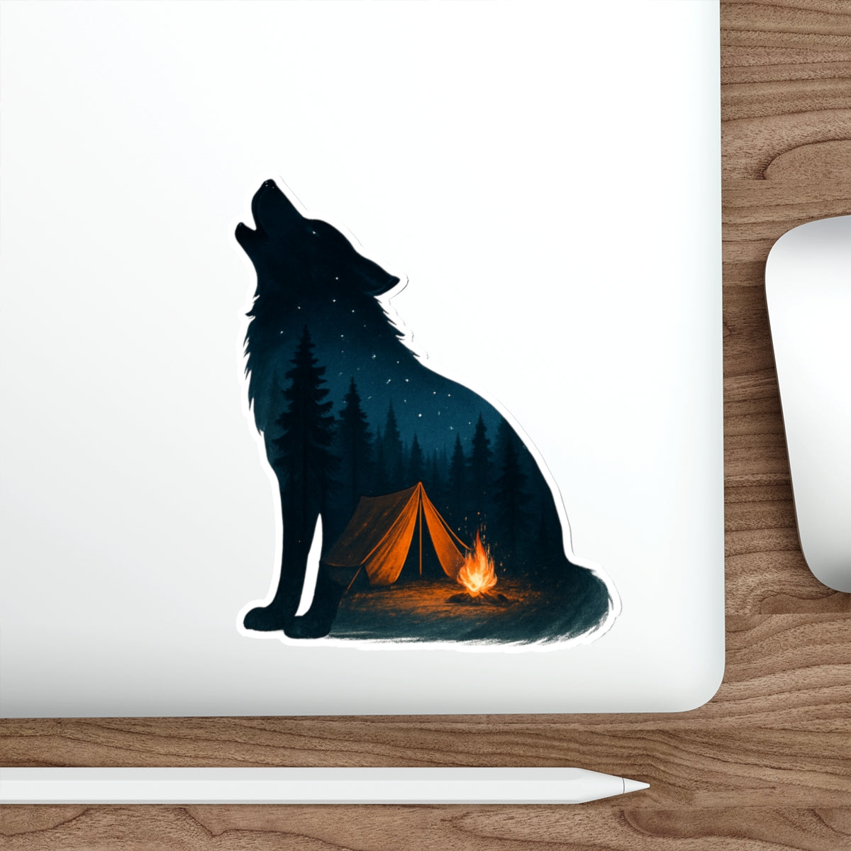 Moonlit Howl Die-Cut Sticker