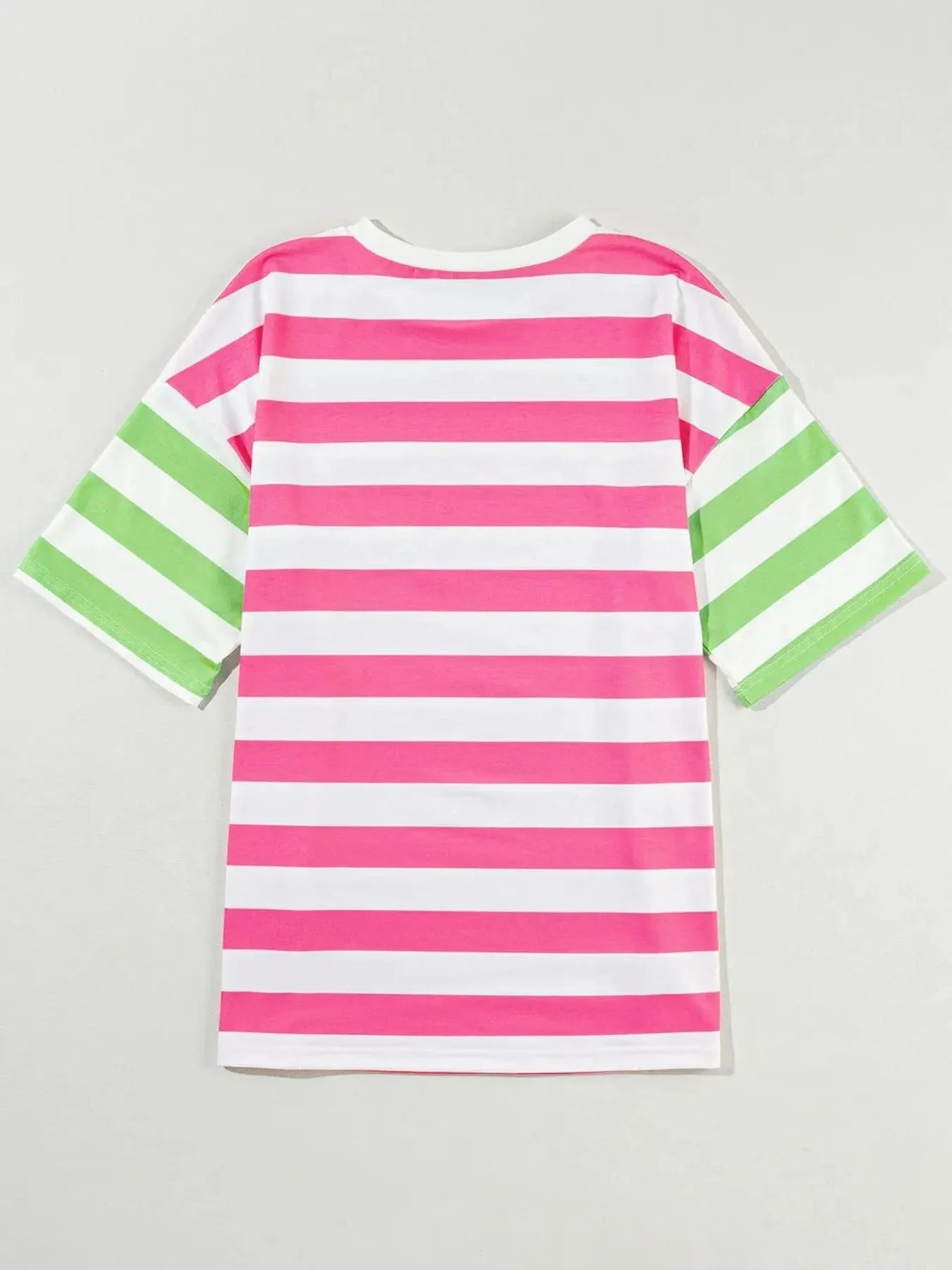 Striped Short Sleeve Oversized Womens T Shirt