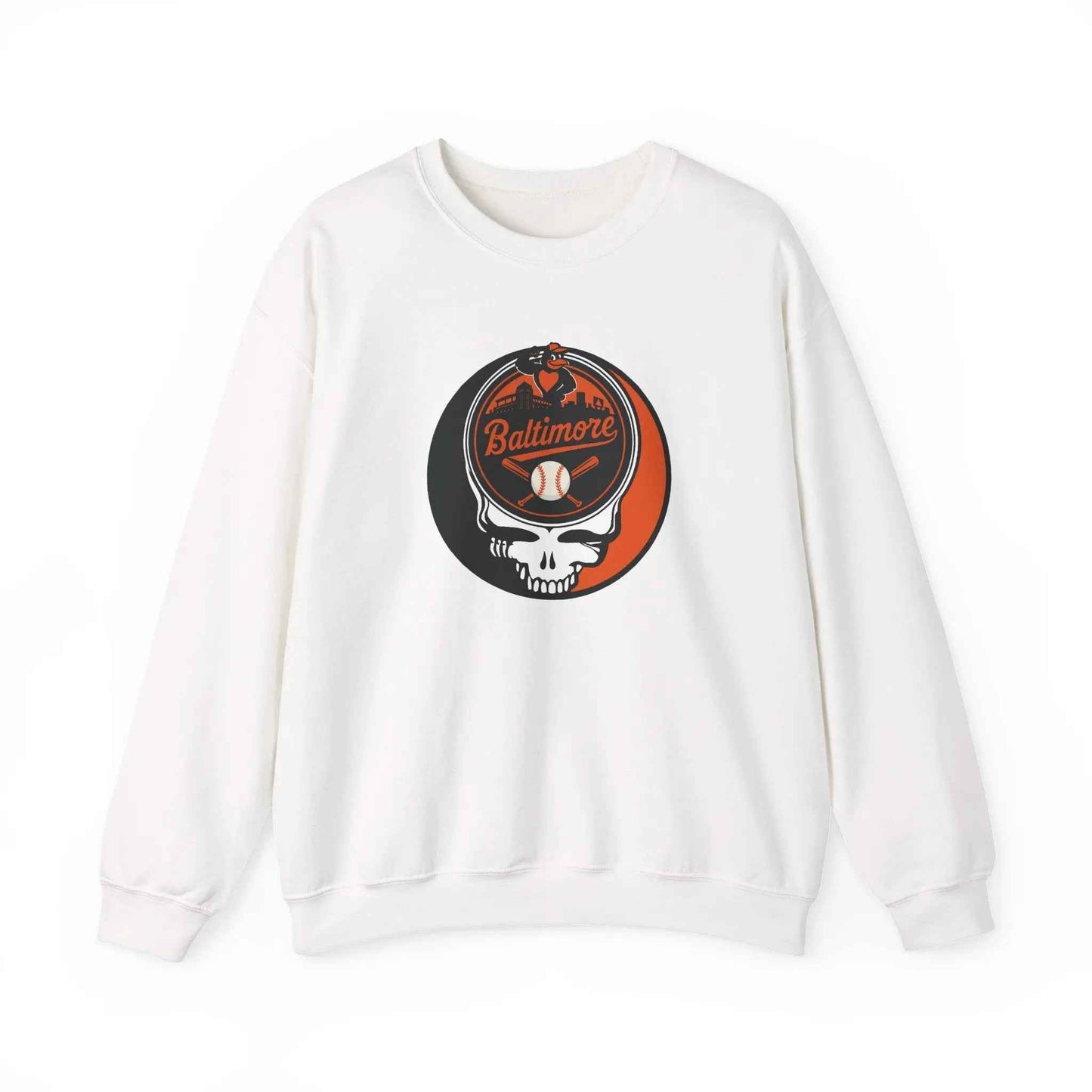 Baltimore Orioles Original Stealie Grateful Dead Crewneck Grateful Dead Sweatshirt