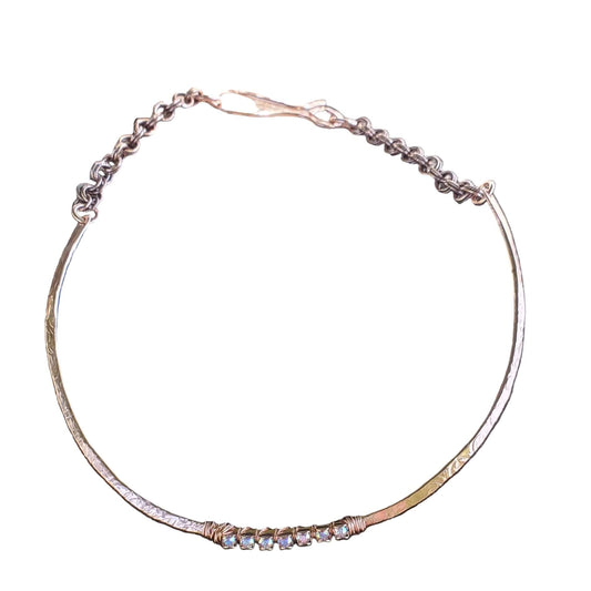 Handmade 7th Anniversary Copper Crystal Choker