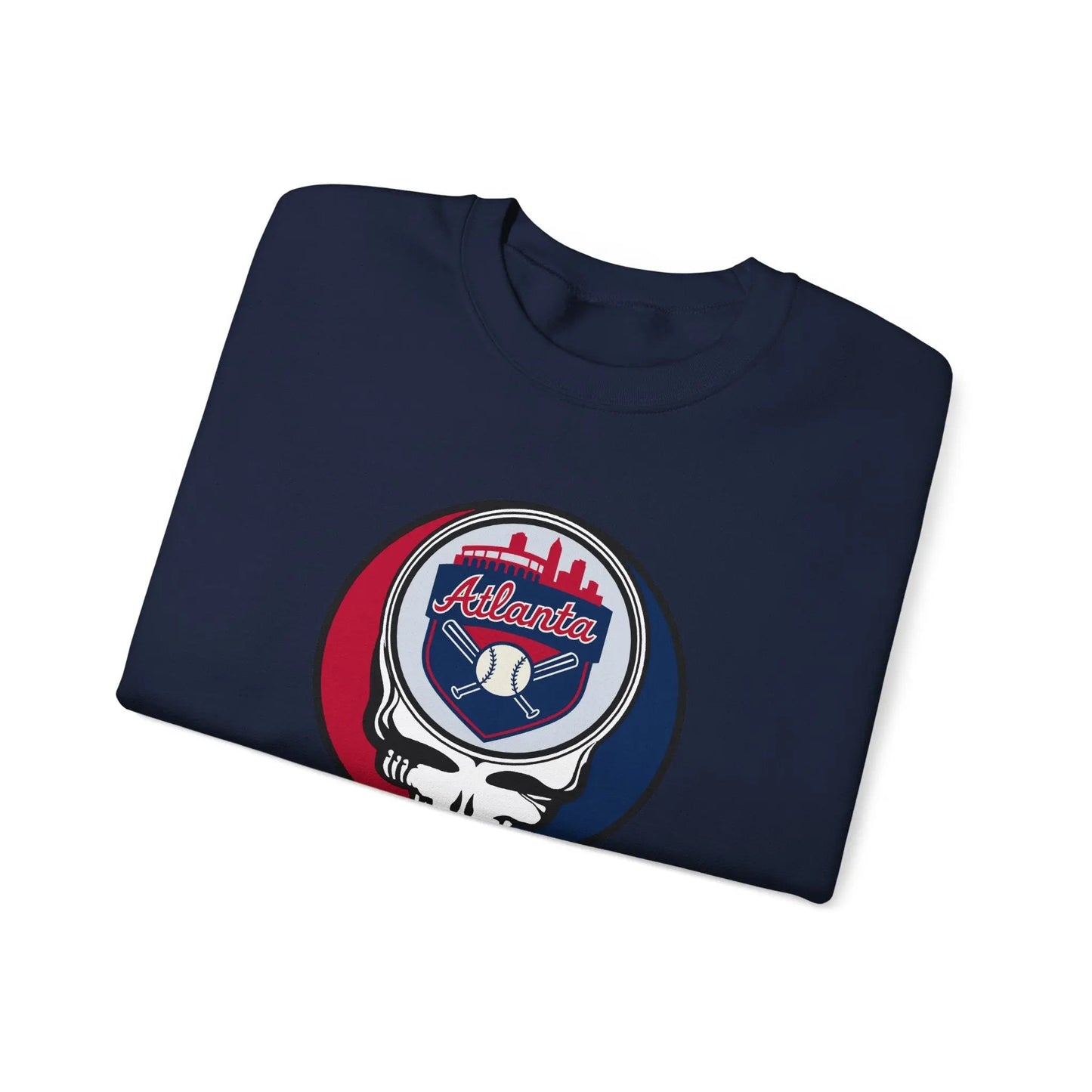 Atlanta Braves Original Stealie Grateful Dead Crewneck Grateful Dead Sweatshirt