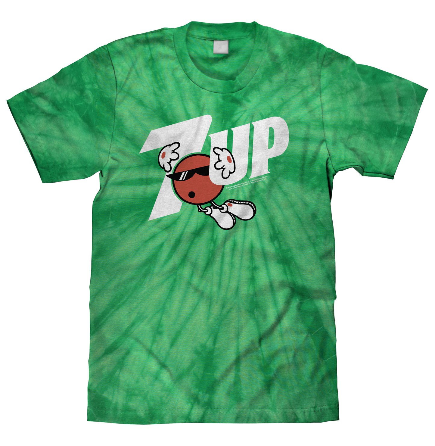 7UP Soda T-Shirt - Kelly Green Tie Dye
