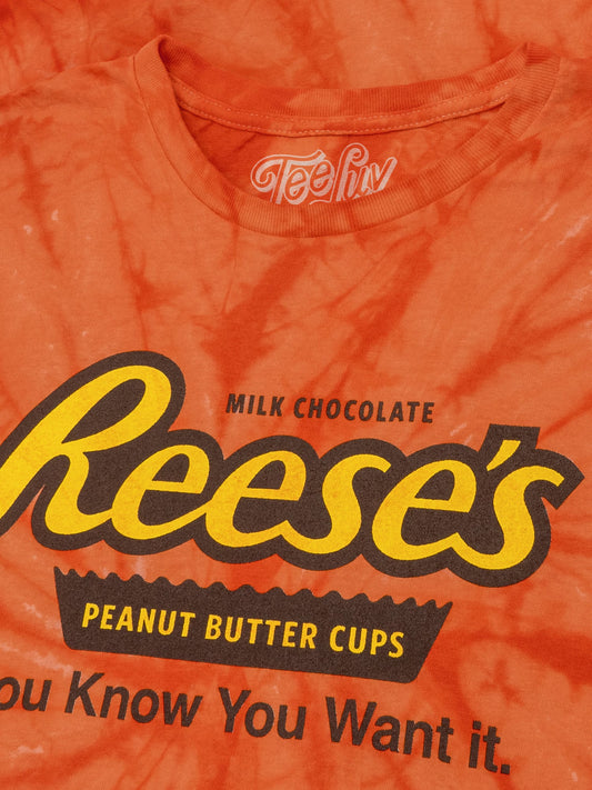 Reese's Peanut Butter Cup Tie Dye T-Shirt - Orange Spider