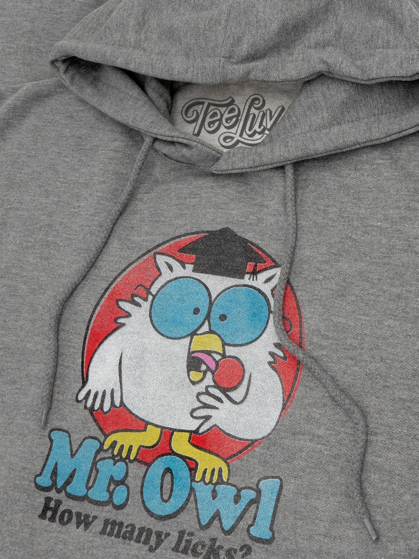 Mr. Owl Tootsie Pop How Many Licks Hooded Sweatshirt - Oxford Gray