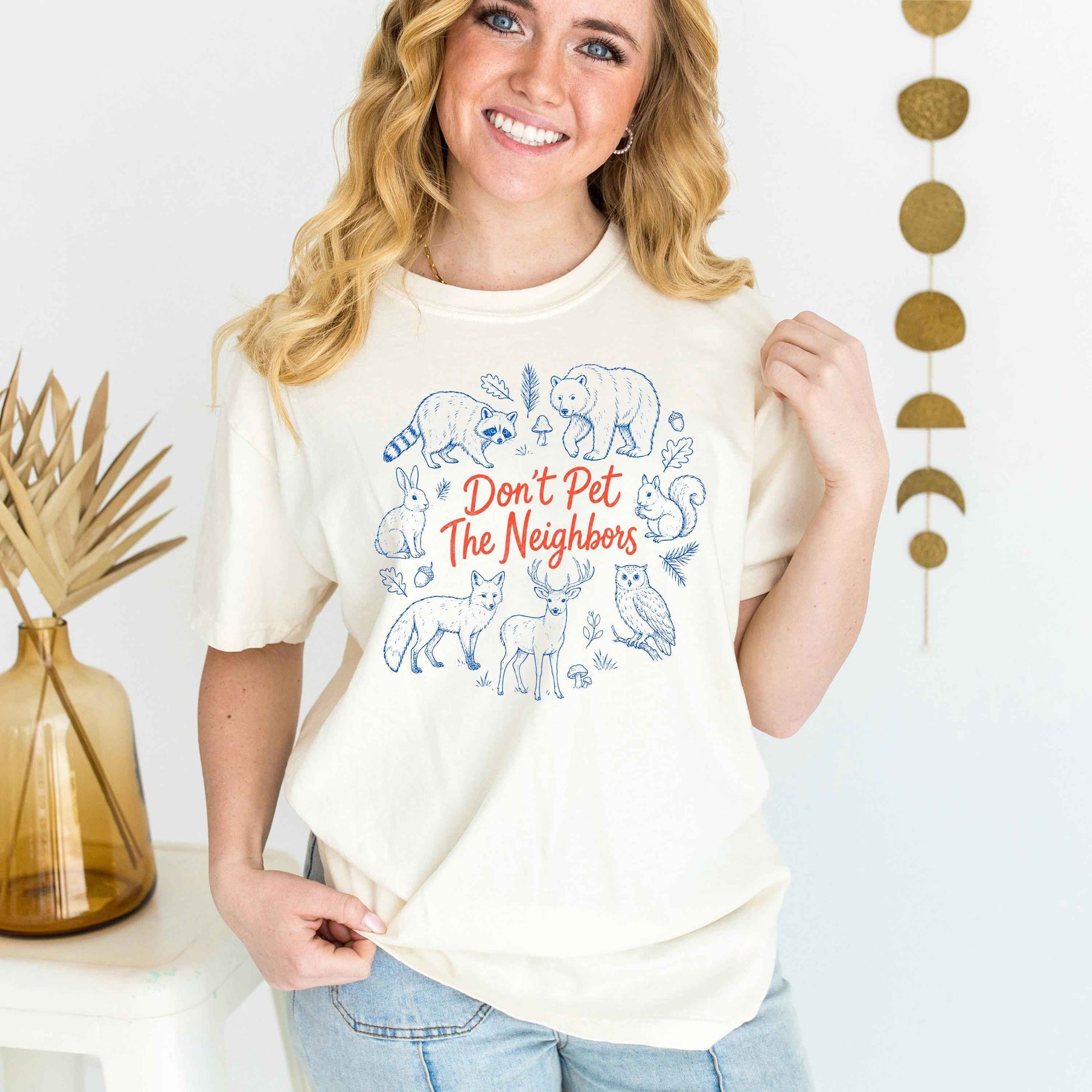 Cabin Core Shirt – Raccoon Hiking Tee With Woodcut Nature Lover Design