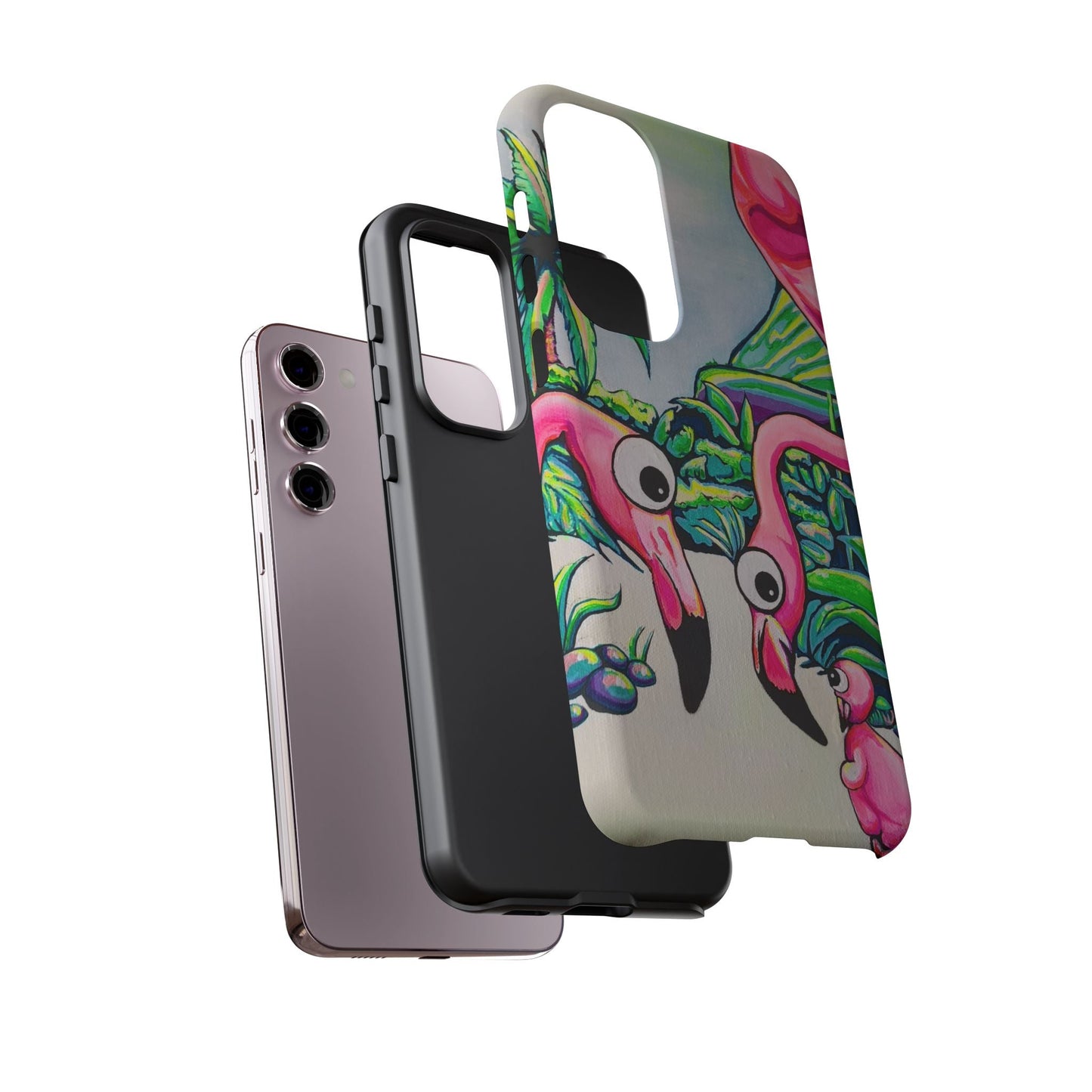 Cyclops Flamingo Family Tough Phone Case
