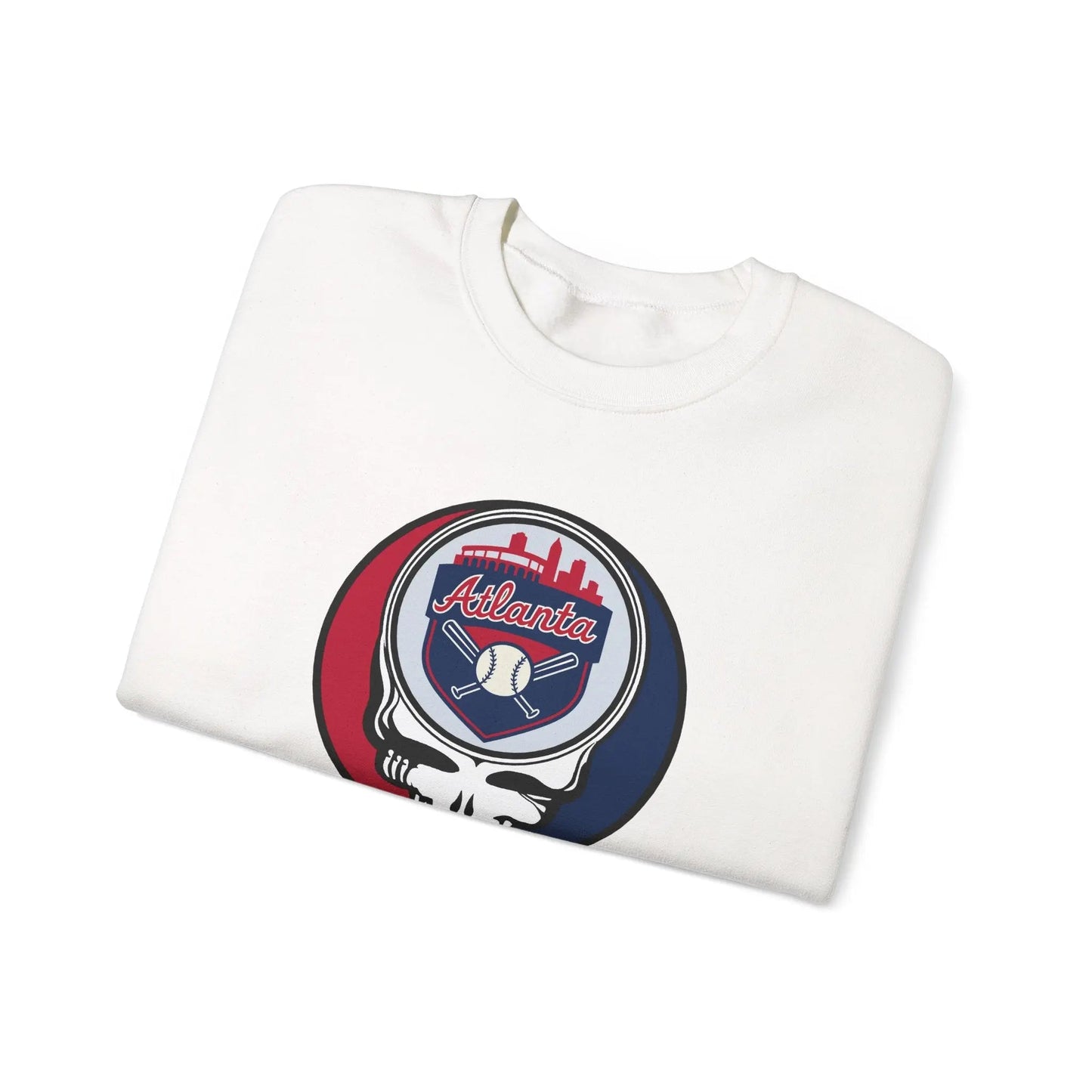 Atlanta Braves Original Stealie Grateful Dead Crewneck Grateful Dead Sweatshirt