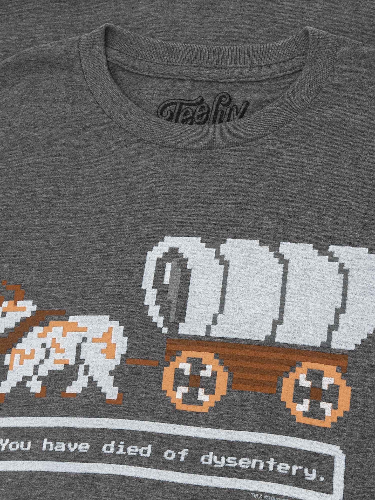 The Oregon Trail You Have Died of Dysentery Video Game Quote T-Shirt - Heather Graphite