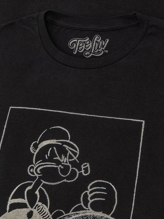 Popeye The Sailor Man Salty T-Shirt - Black