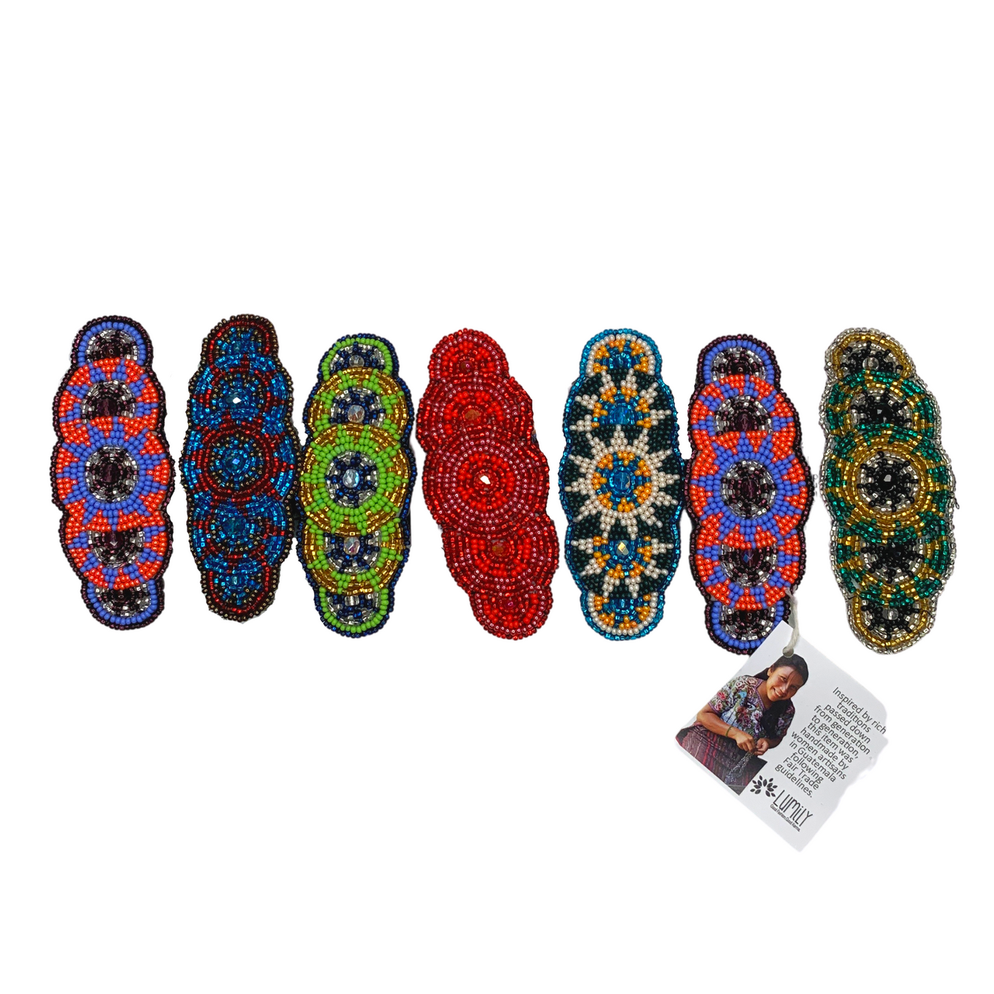 Andrea Seed Bead Hair Barrette - Guatemala