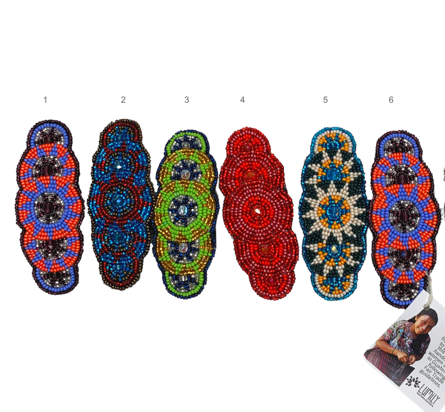 Andrea Seed Bead Hair Barrette - Guatemala