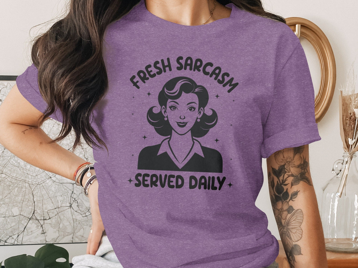 Fresh Sarcasm Served Daily Sarcastic Woman Graphic T-Shirt