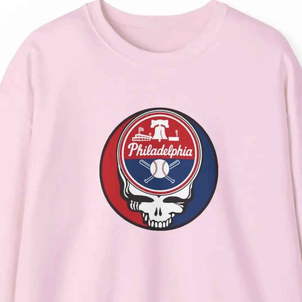 Philadelphia Phillies Original Stealie Grateful Dead Crewneck Grateful Dead Sweatshirt