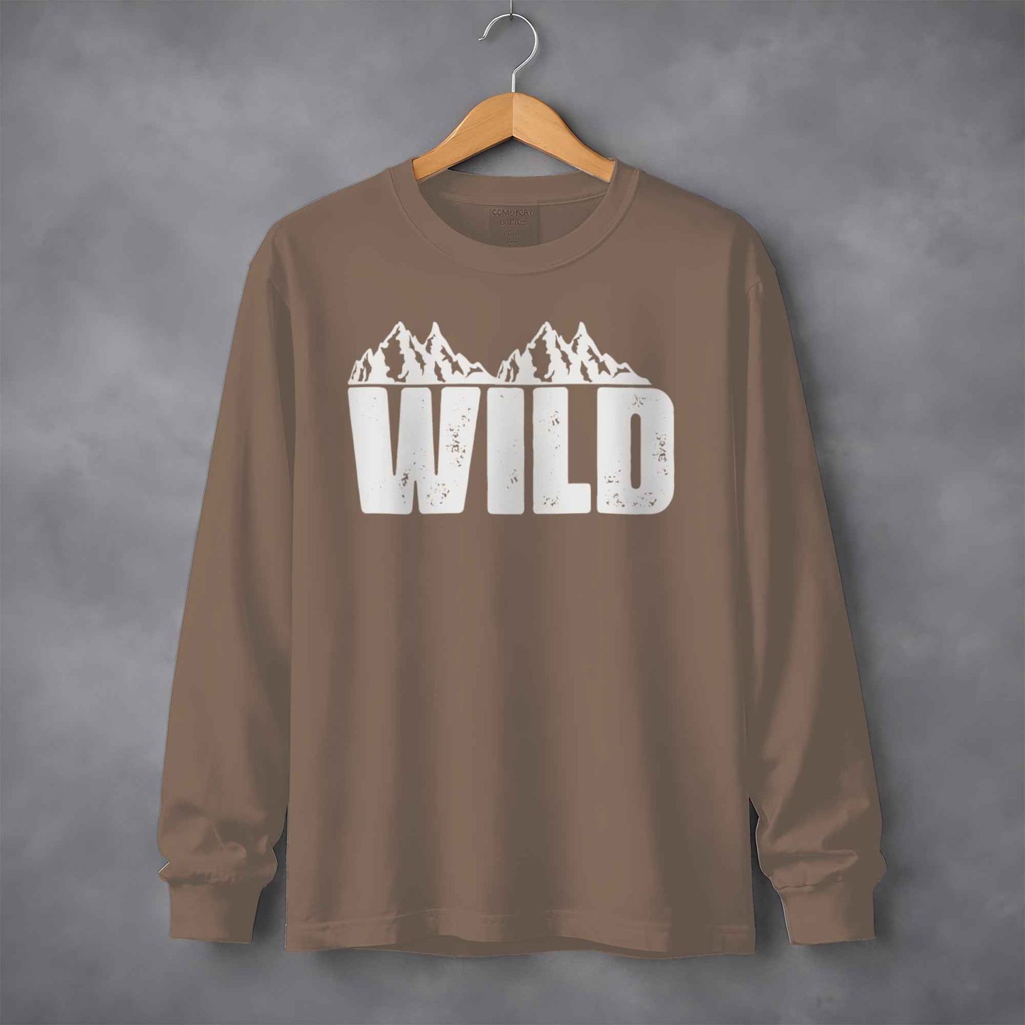 Wild Mountains Graphic Design Stylish Outdoors Long Sleeve T-Shirt