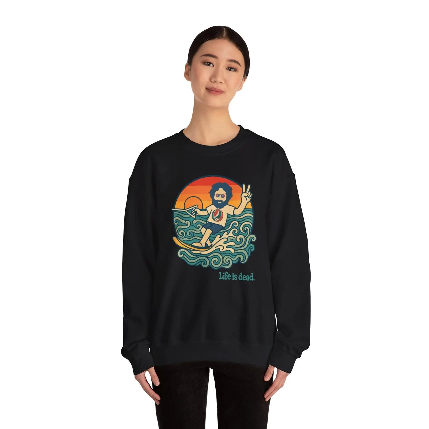 Waterskiin' Jerry Life is dead.® Crewneck