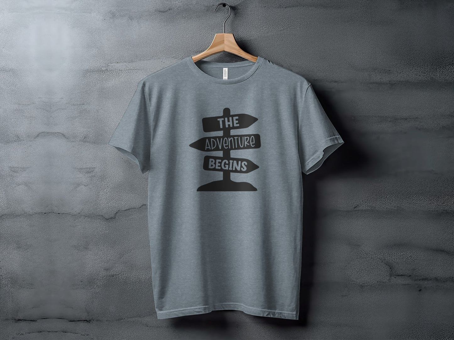 The Adventure Begins Arrow Signpost Graphic T-Shirt