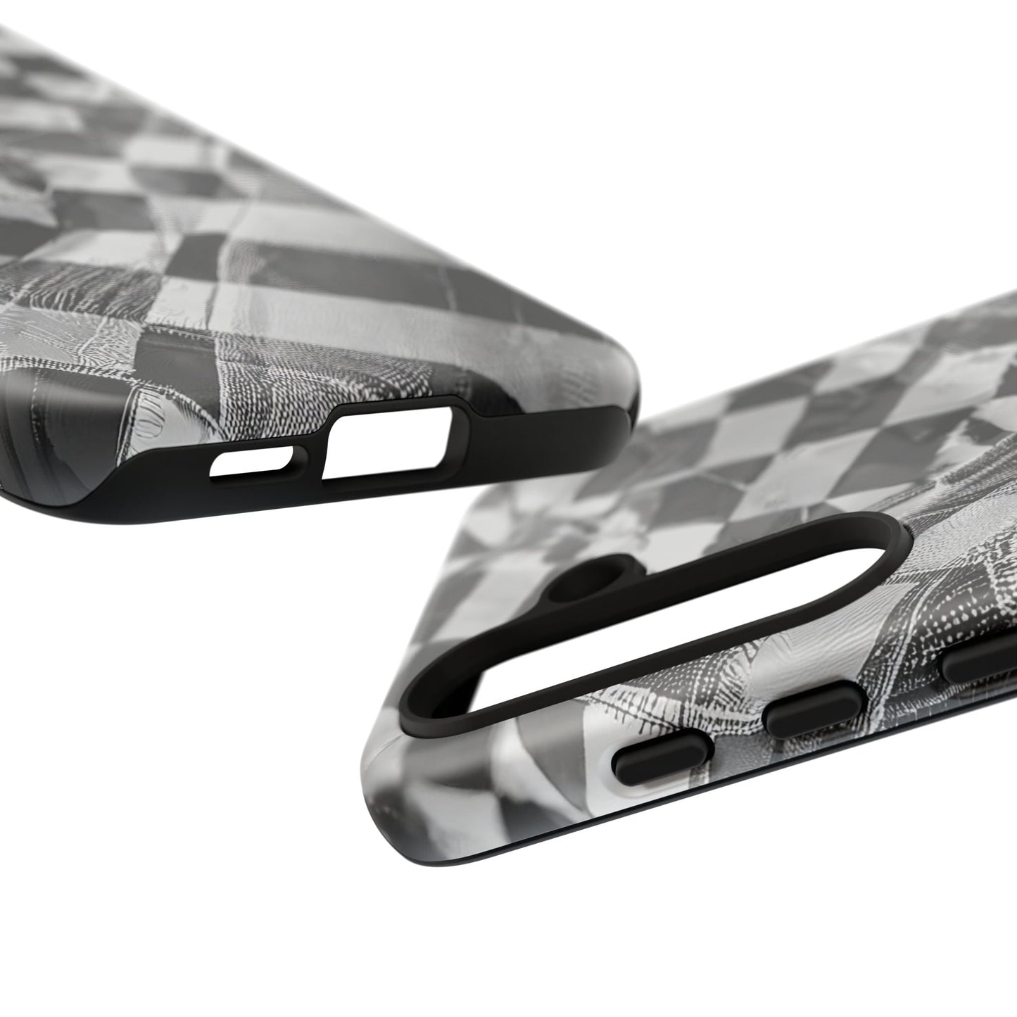 Abstract Checker Print Tough Phone Case