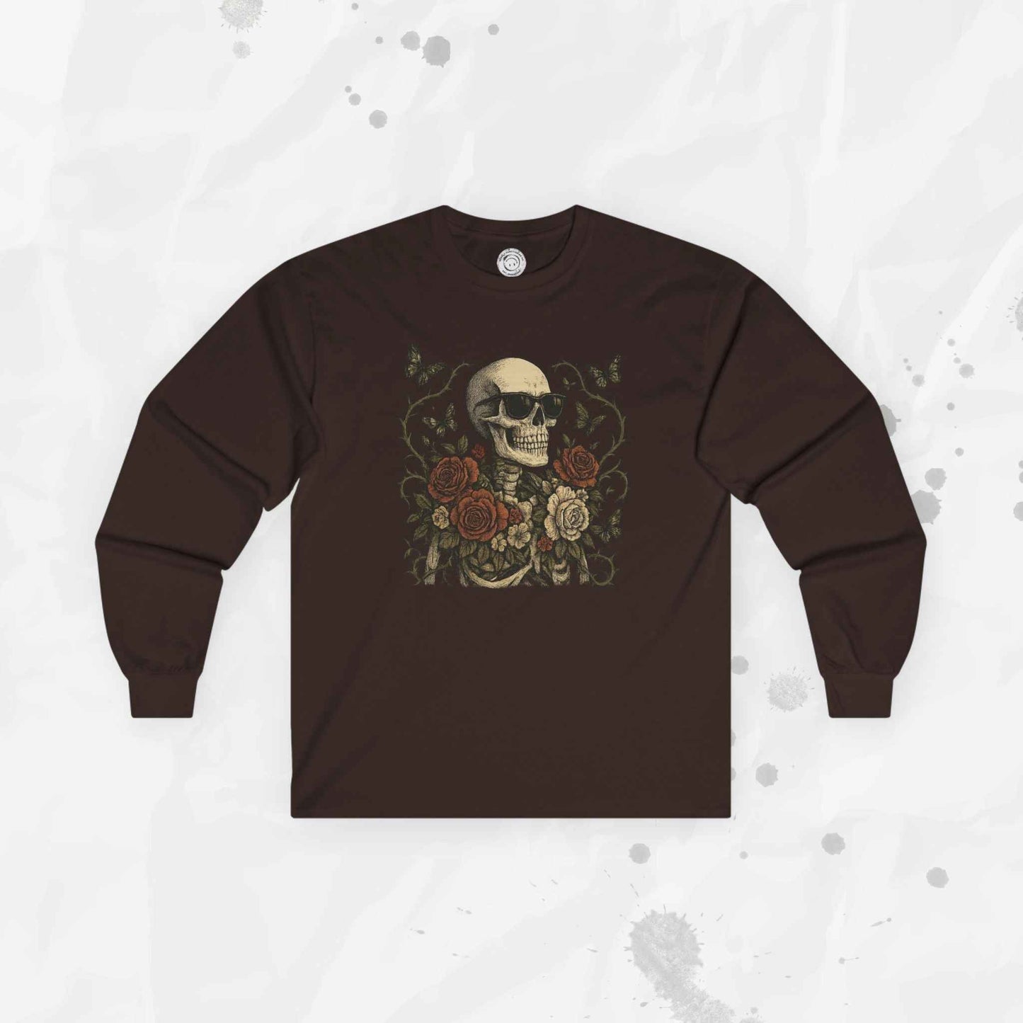 Floral Skull Garden - Long Sleeve T-Shirt