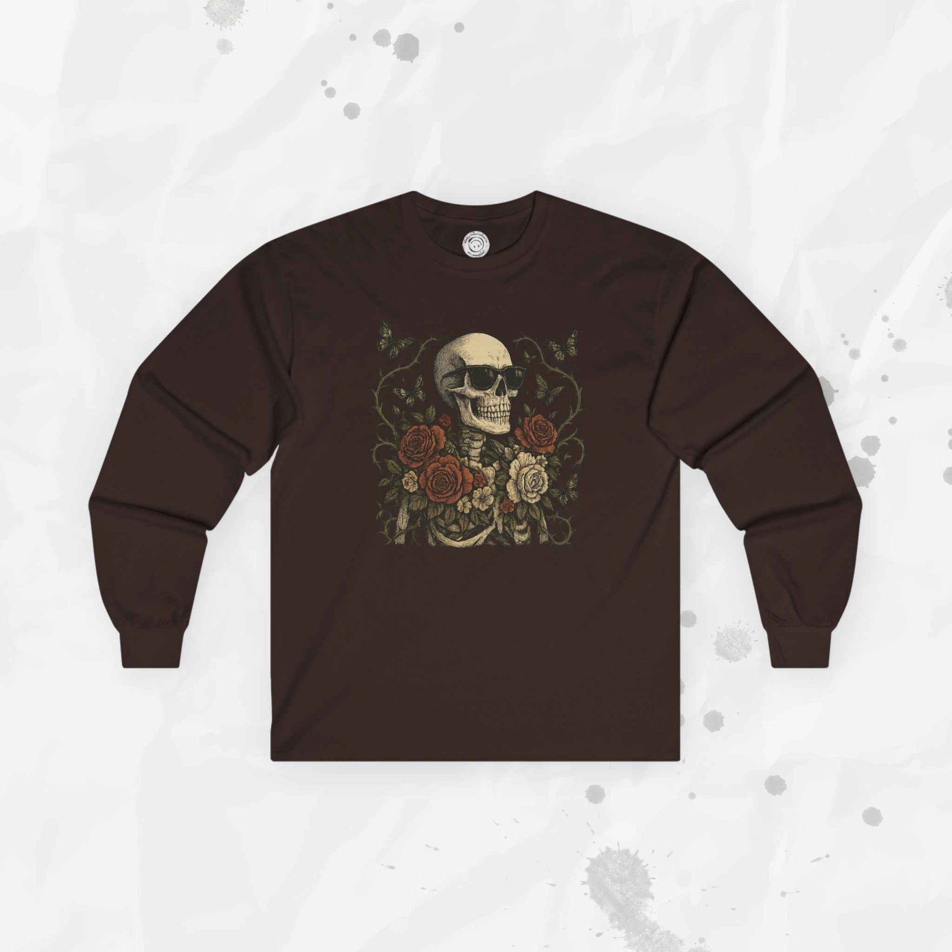 Floral Skull Garden - Long Sleeve T-Shirt