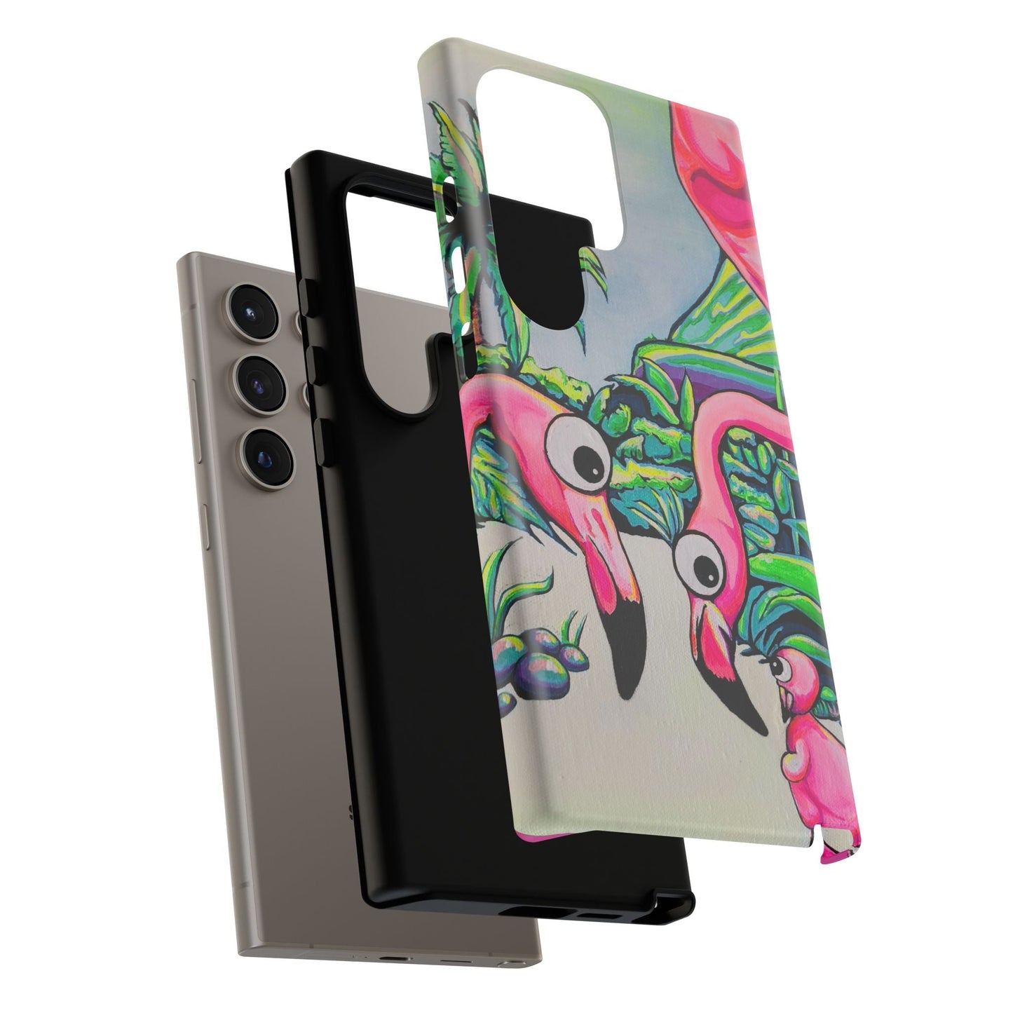 Cyclops Flamingo Family Tough Phone Case