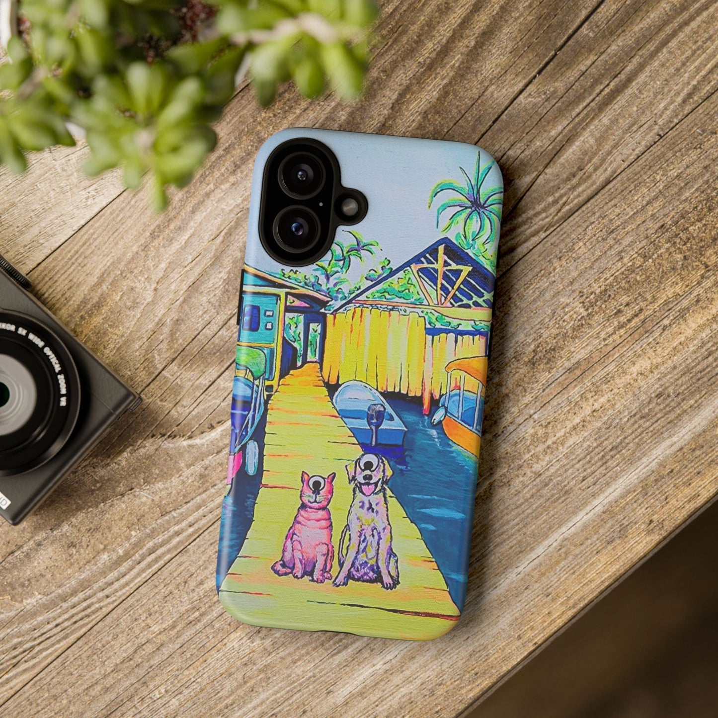 Cyclops Cat and Dog in Bocas Tough Phone Case