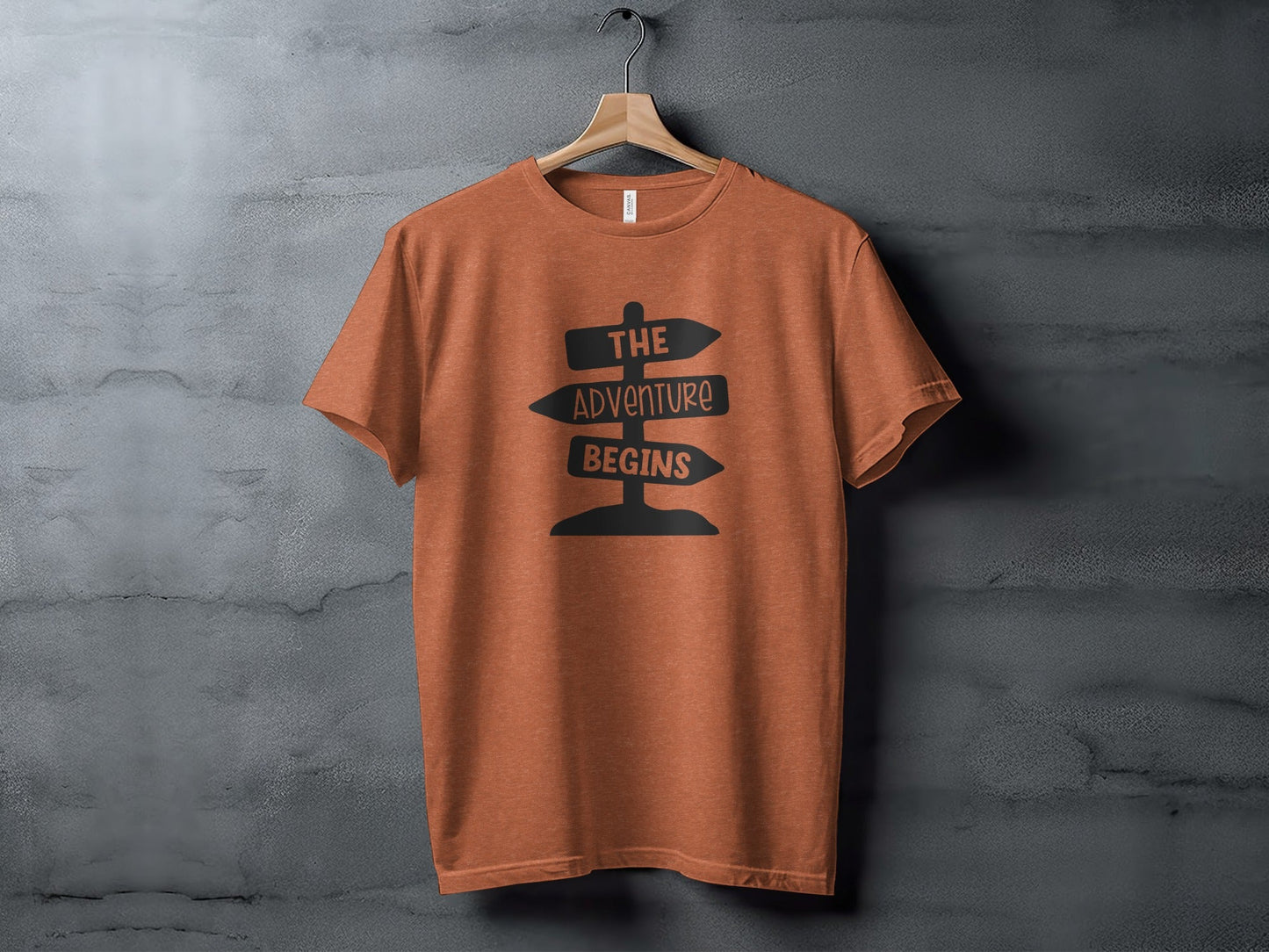The Adventure Begins Arrow Signpost Graphic T-Shirt