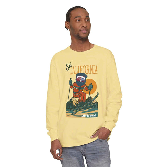 Ski California - Life is dead.® Mountain Collection Garment-Dyed Long Sleeve T-Shirt