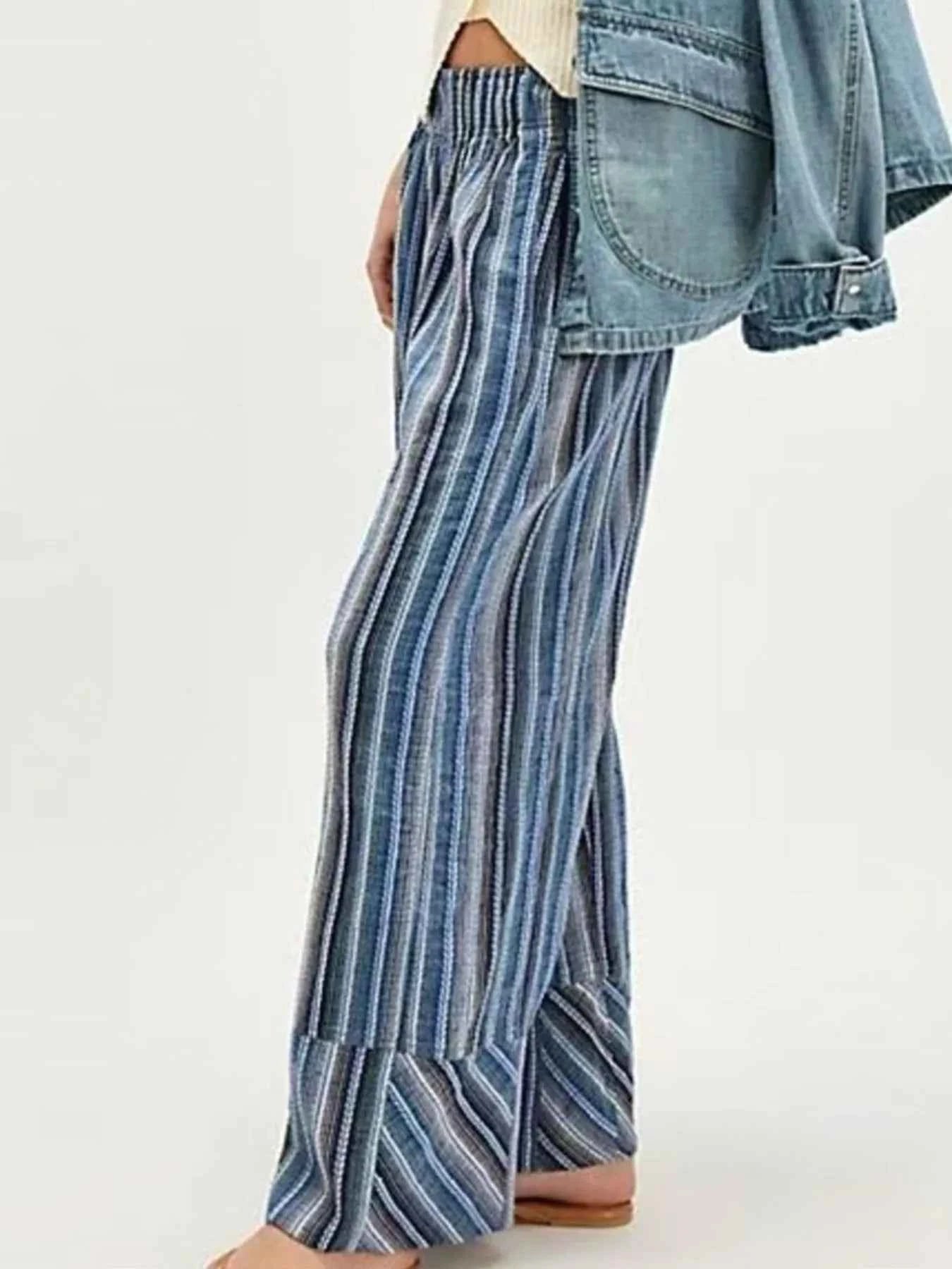 Striped Wide Leg Pants