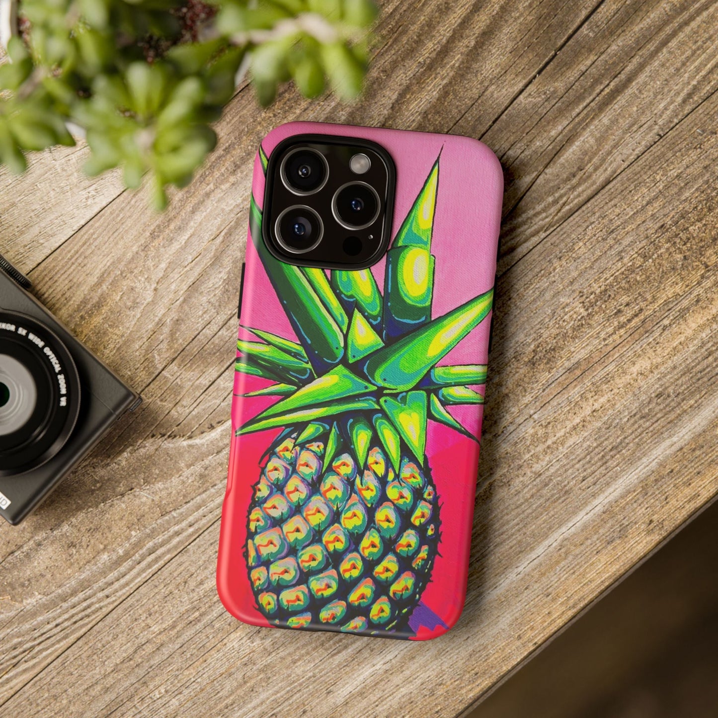 Neon Pineapple Tough Phone Case
