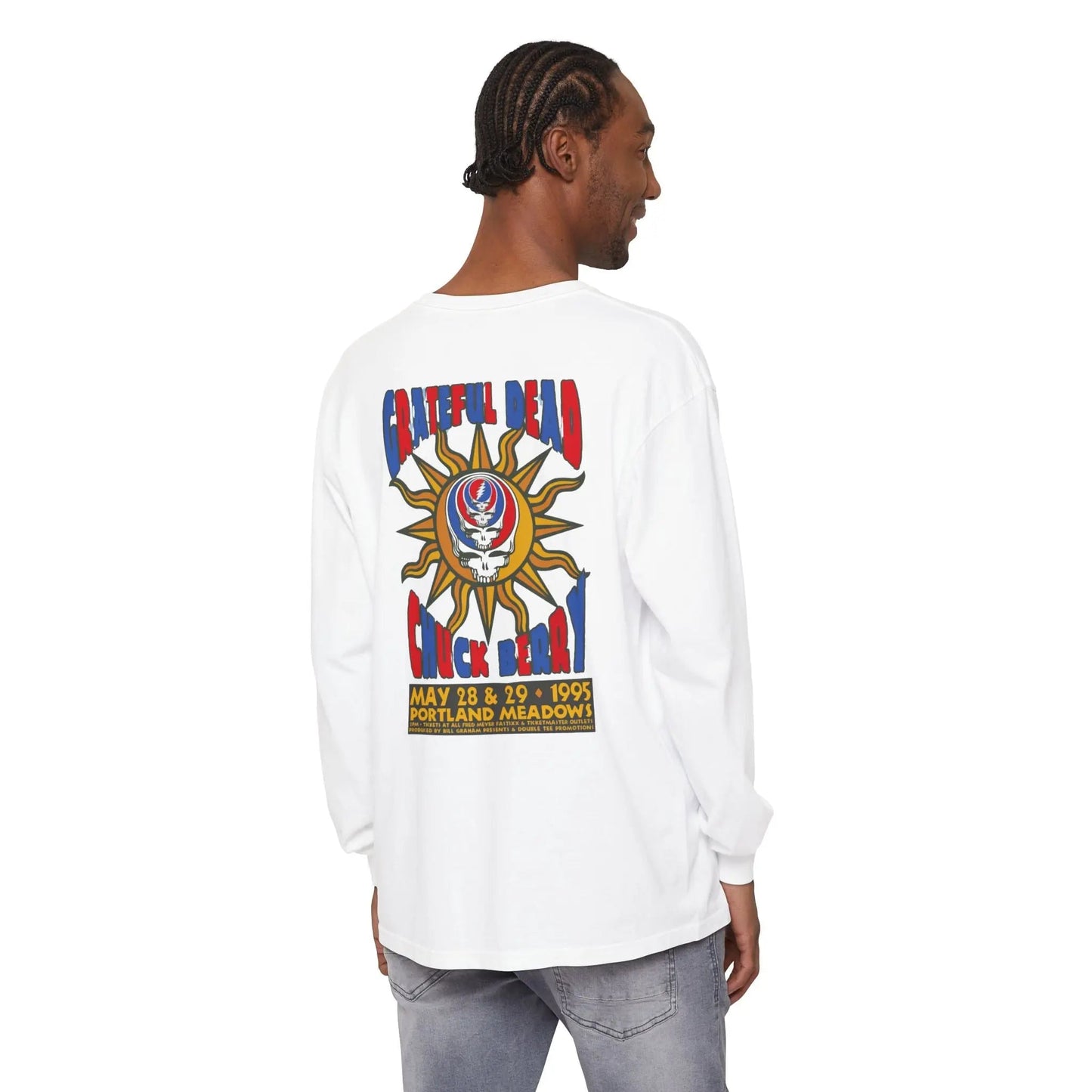 Chuck Berry Grateful Dead Concert Garment-Dyed Long Sleeve T-Shirt
