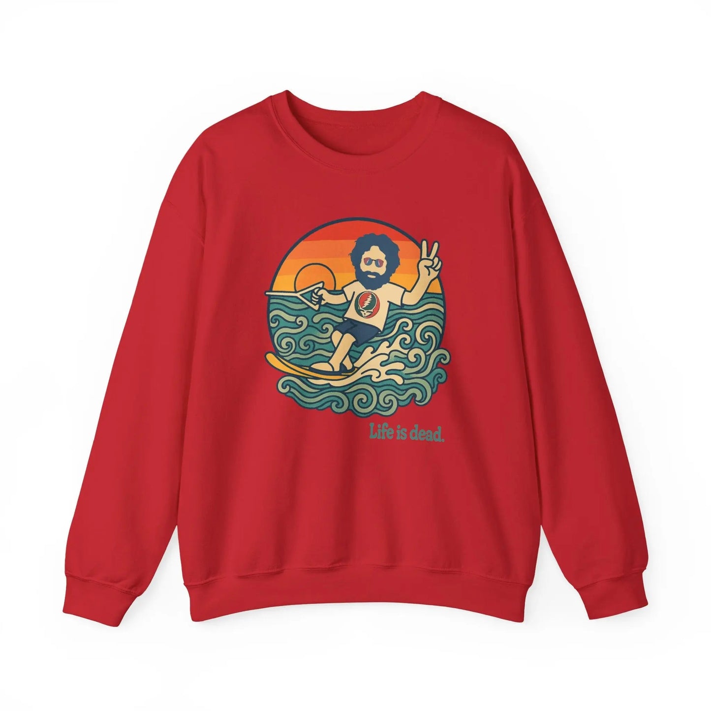 Waterskiin' Jerry Life is dead.® Crewneck