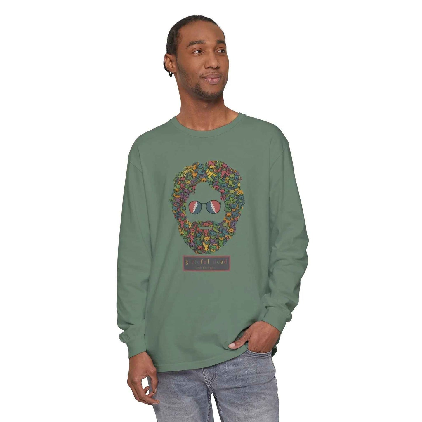 Dancing Bears Jerry Vineyard Collection Garment-Dyed Long Sleeve T-Shirt
