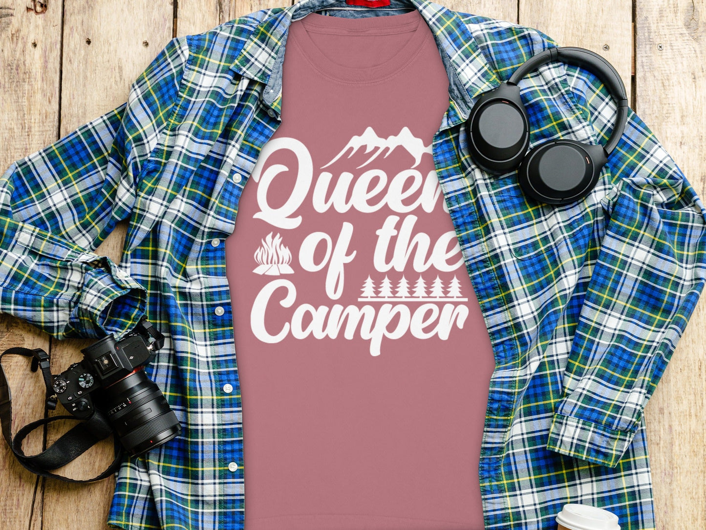 Queen of the Camper Great Outdoors Enthusiast Long Sleeve T-Shirt