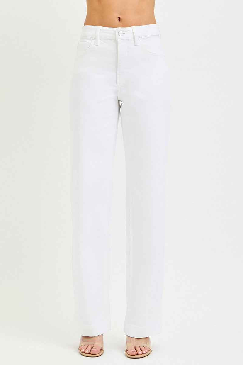 RISEN Full Size High Rise Wide Baggy Pants Plus Size