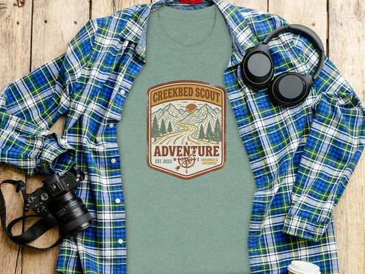 Rugged Creekbed Scout Adventure Emblem Wilderness Shirt