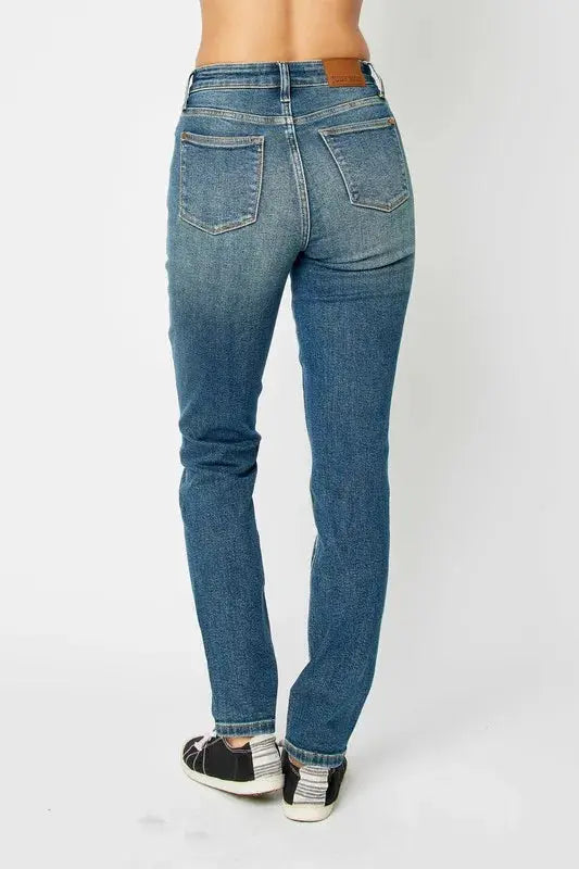 Plus Size High Waist Skinny Judy Blue Jeans