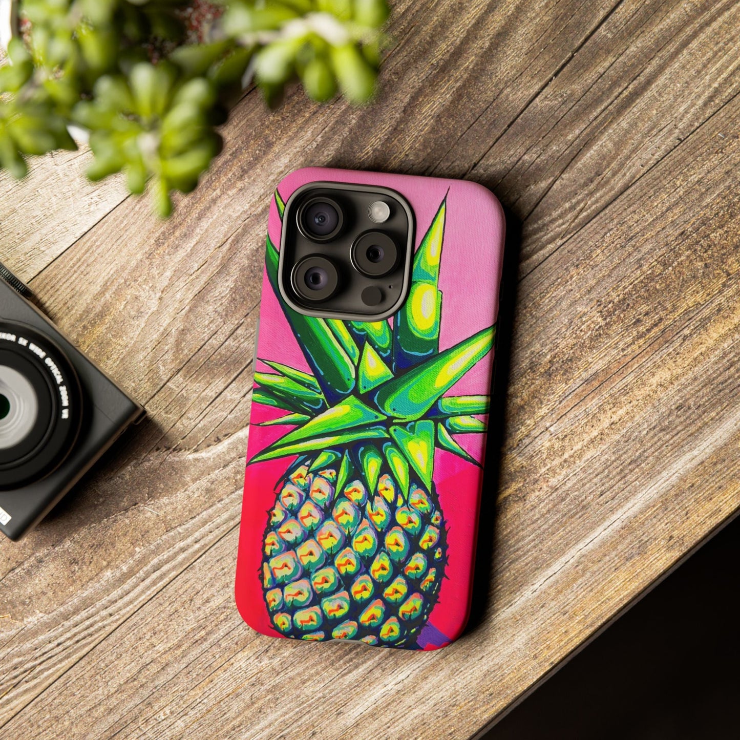 Neon Pineapple Tough Phone Case