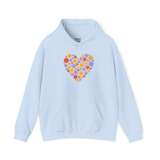 Floral Heart Hoodie - Female Cozy Hoodie - Perfect Gift for Any Occasion