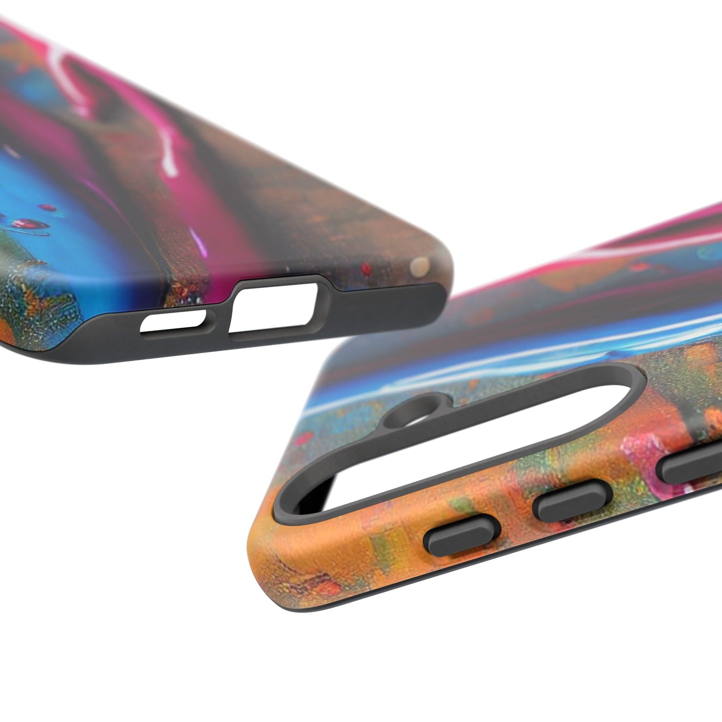 Colorful Artistic Paint Splatter Tough Phone Case
