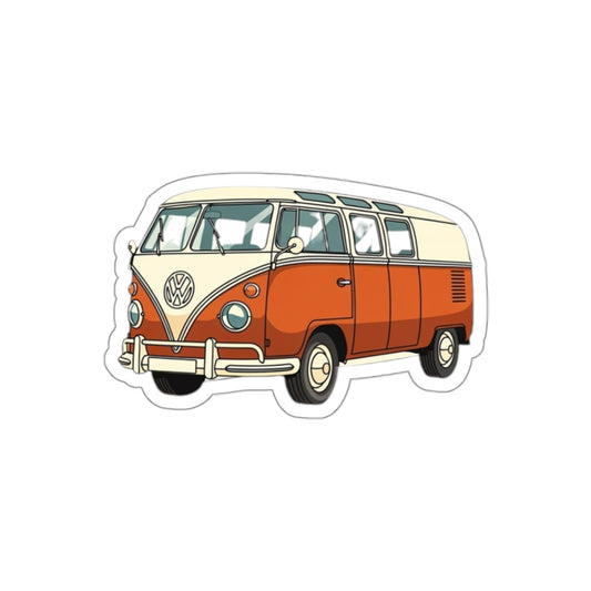 Retro Camper Van Die-Cut Sticker
