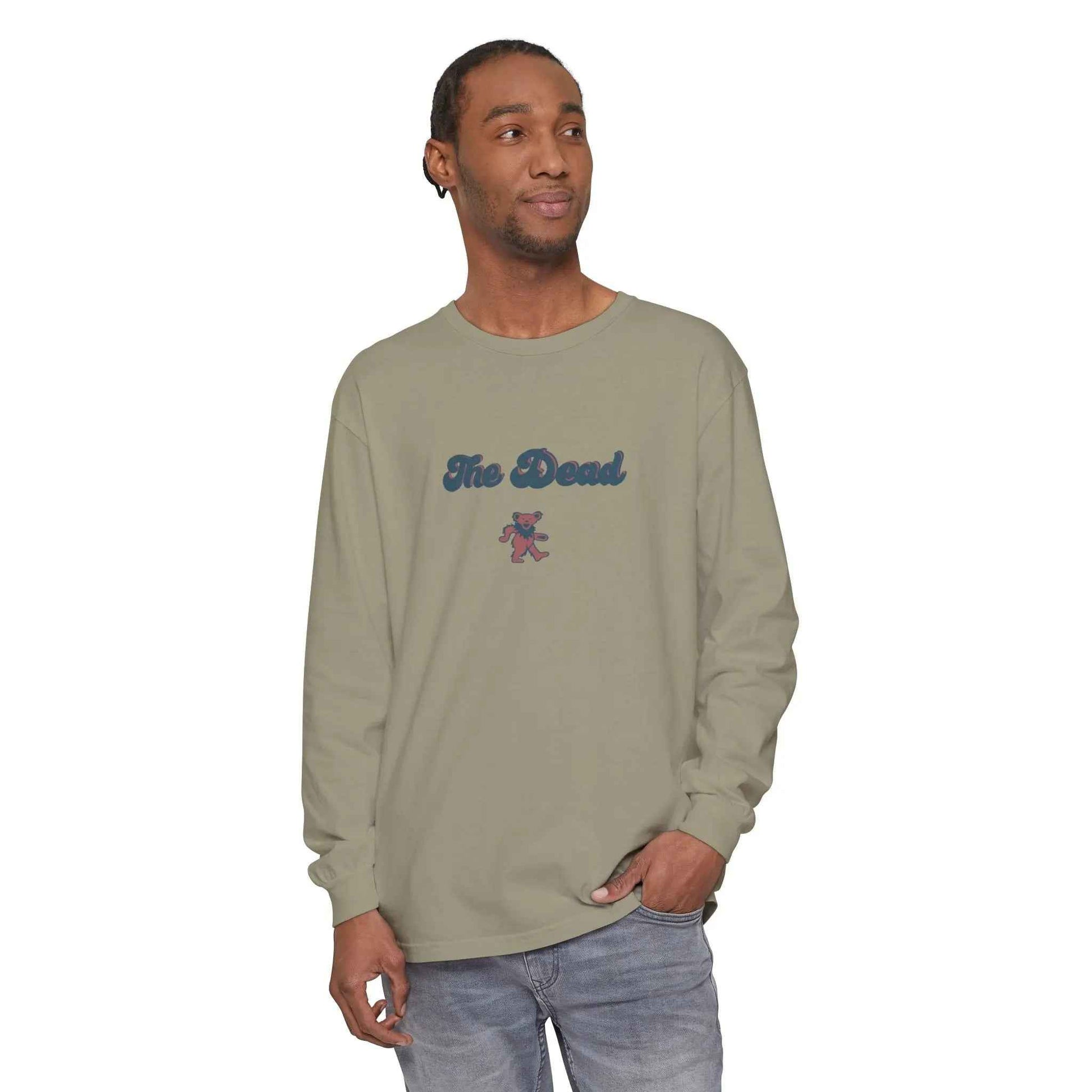 The Dead Dancing Bear Garment-Dyed Long Sleeve T-Shirt
