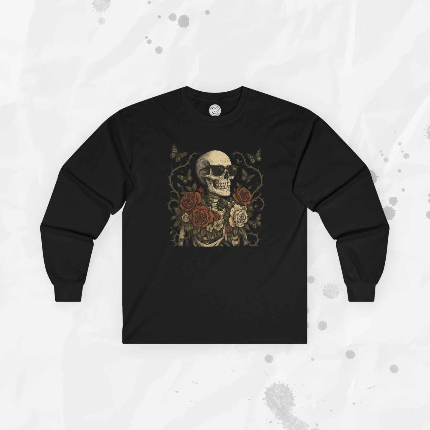 Floral Skull Garden - Long Sleeve T-Shirt
