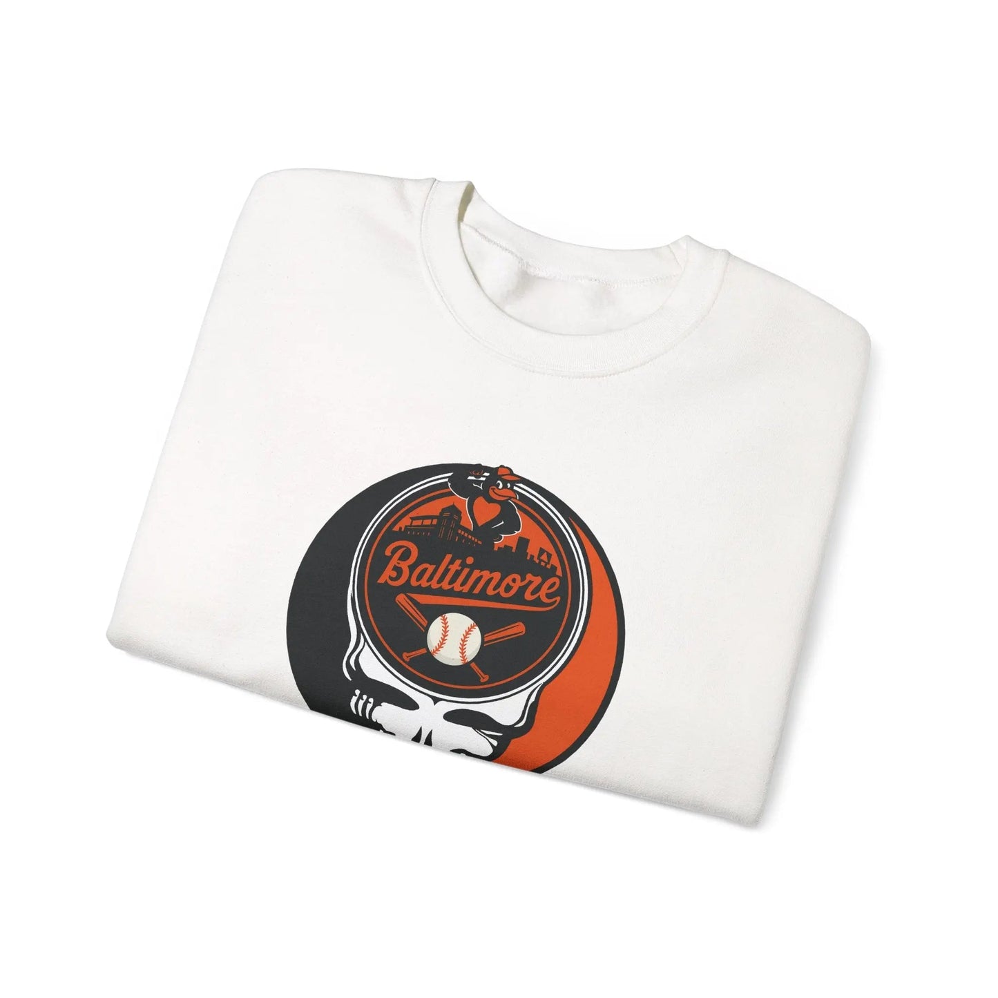 Baltimore Orioles Original Stealie Grateful Dead Crewneck Grateful Dead Sweatshirt
