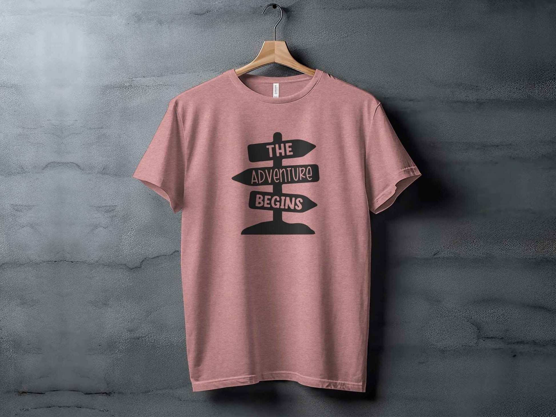 The Adventure Begins Arrow Signpost Graphic T-Shirt