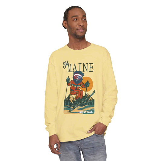 Ski Maine - Life is dead.® Mountain Collection Garment-Dyed Long Sleeve T-Shirt