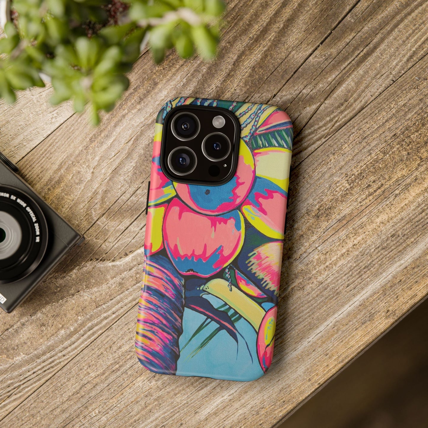 Neon Coconuts Tough Phone Case