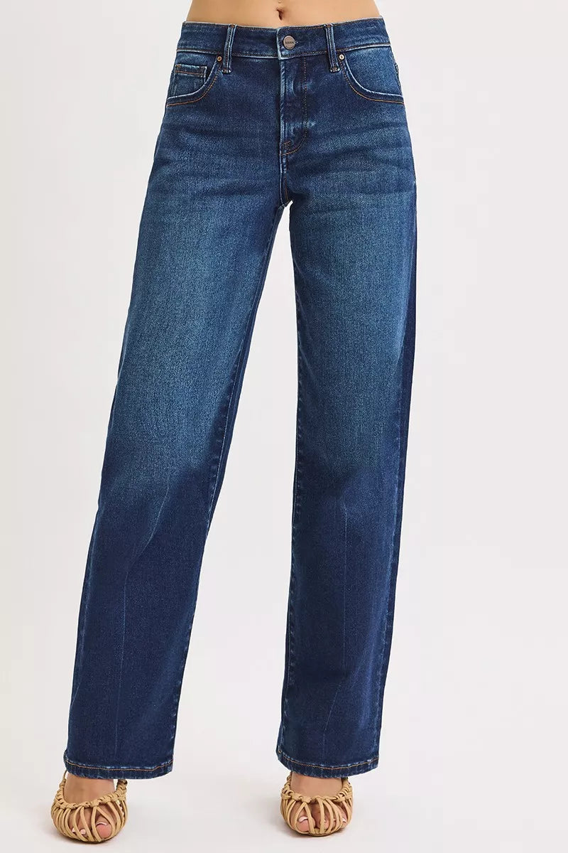 RISEN Jeans - Mid Rise Wide Baggy Jeans